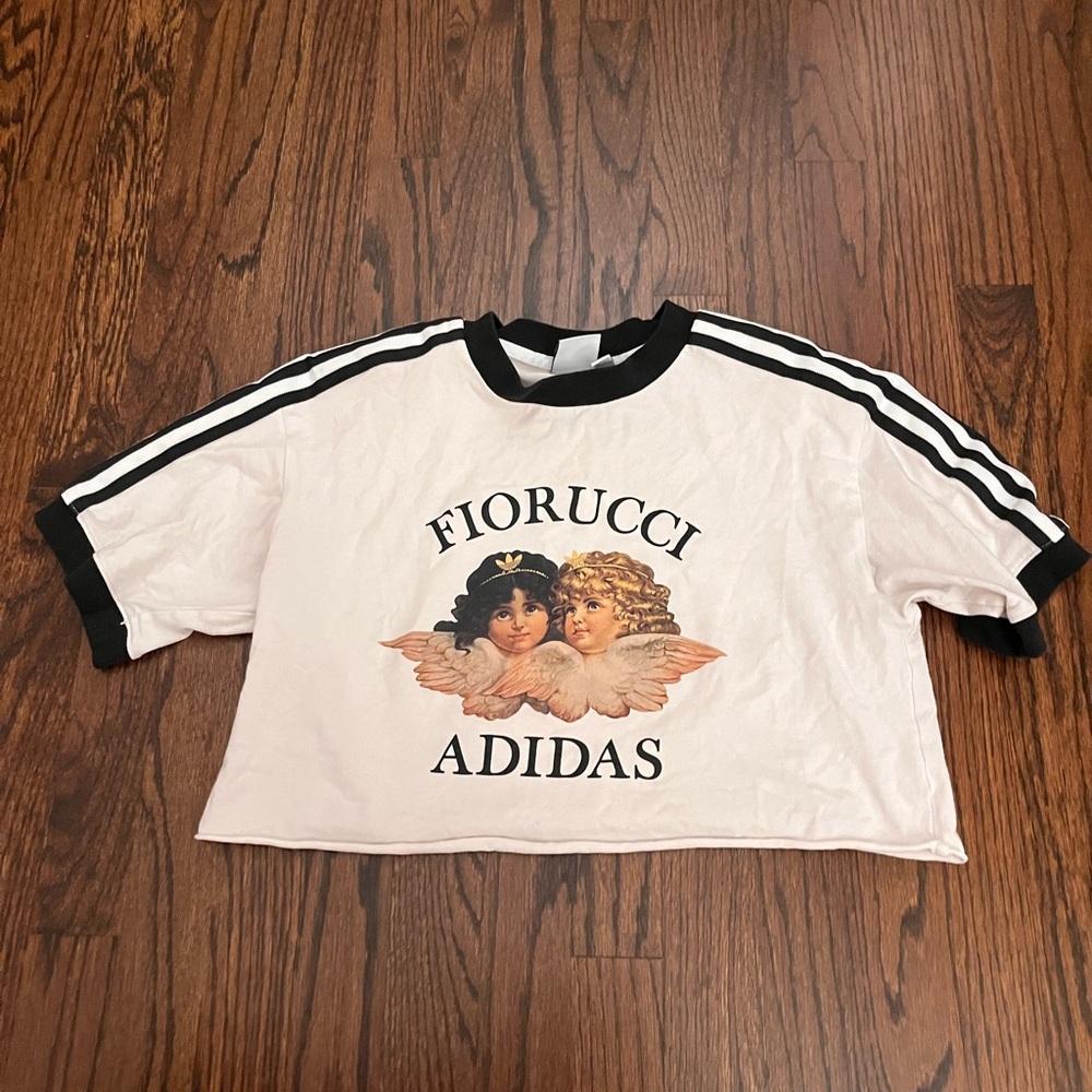 Fiorucci Adidas White Crop Top